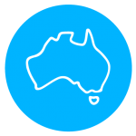 blue australia icon